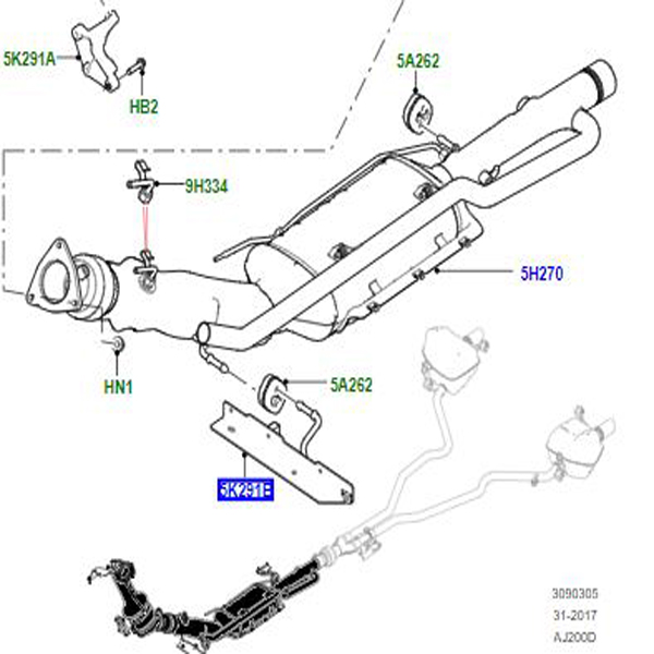 BRACKET EXHAUST PIPE MOUNTING LR107787