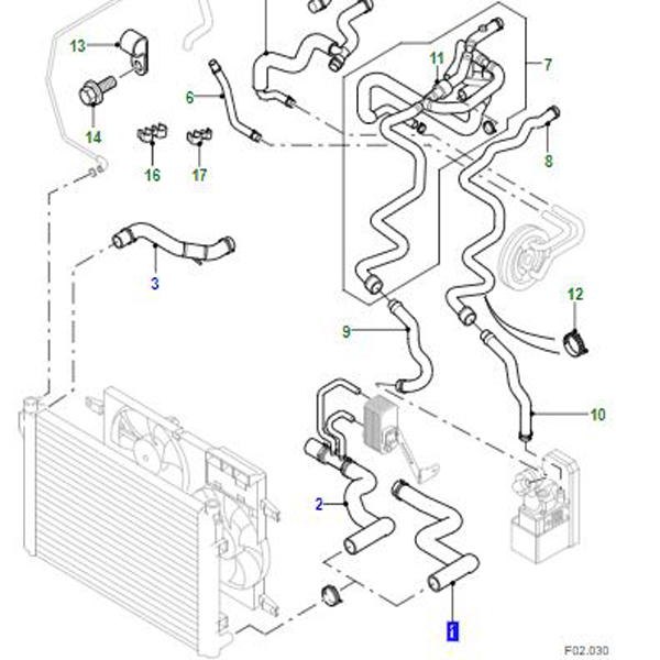 HOSE RADIATOR BOTTOM COOLANT PCH116240