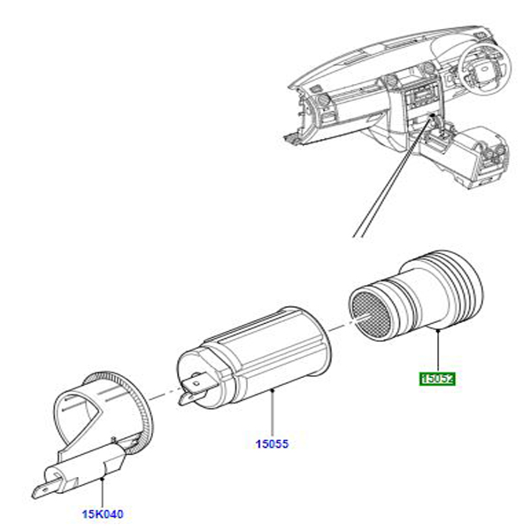 BOUTON ET ÉLÉMENT ALLUME-CIGARE YUJ500050PVJ