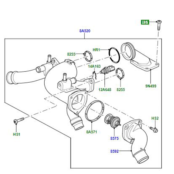 M6 X 25MM TORX GEAR CHANGE AND THERMOSTAT HOUSING UYP500030