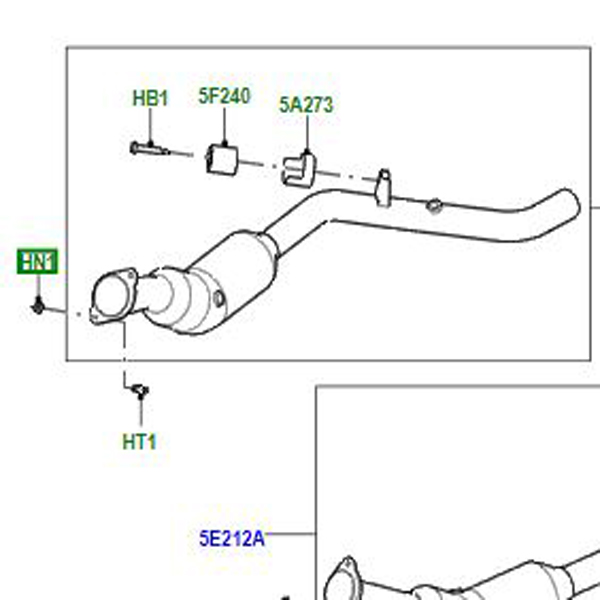 NUT M10 EXHAUST LR035857