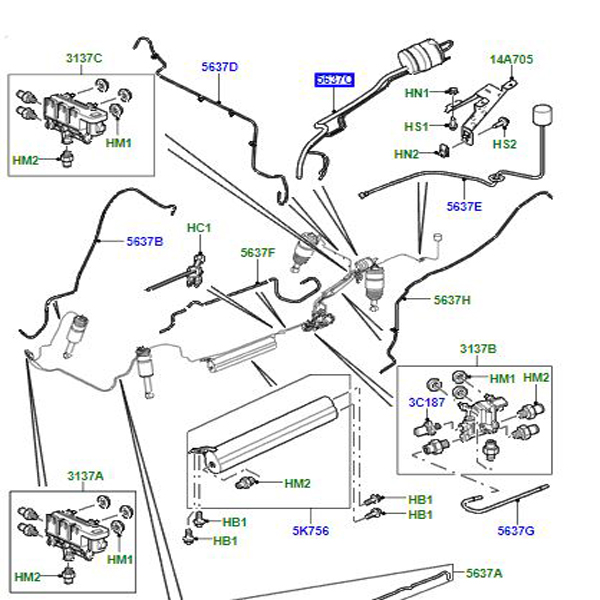 TUBE AIR SUSPENSION LINES LR044032