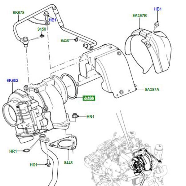 GASKET TURBOCHARGER LR072251