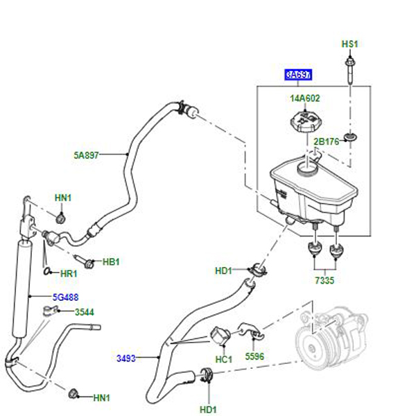 RESERVOIR ACTIVE ANTI ROLL BAR SYSTEM LR072550