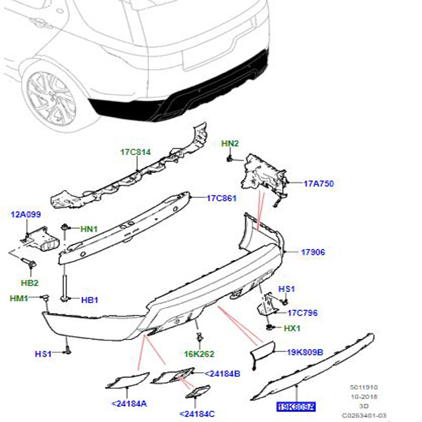 COVER TOWING HOOK OPENING LR083030