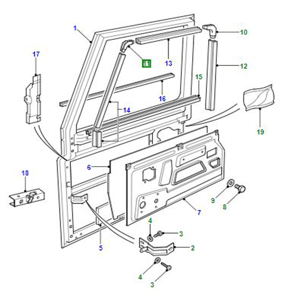 FILLER STRIP FRONT DOOR DEF              201647