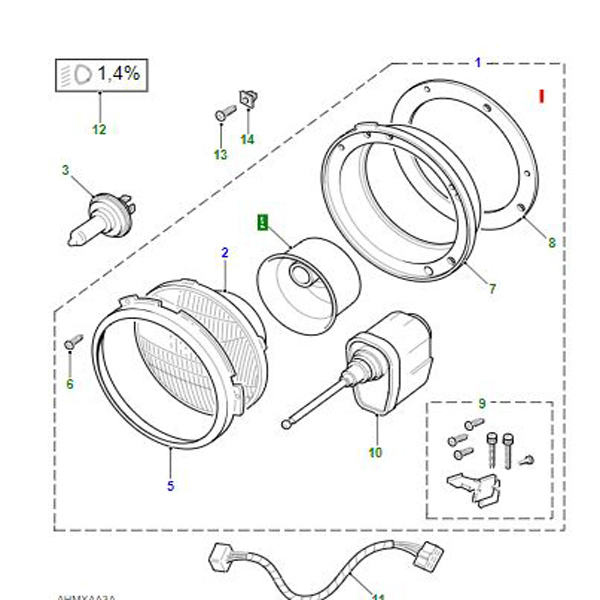 COUVERCLE ISOLATION DE L’AMPOULE DU PHARE STC951