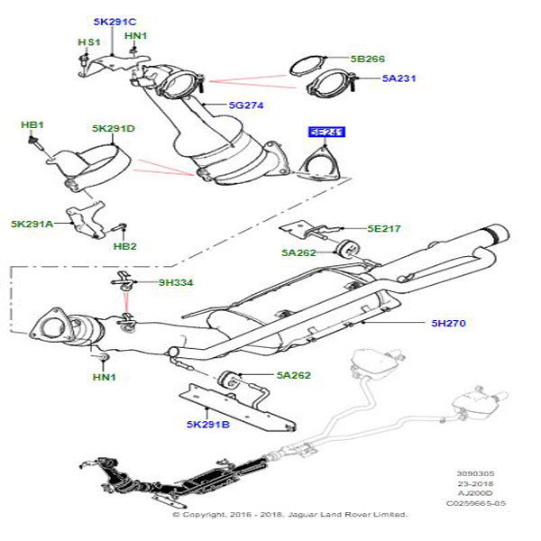 JOINT SYSTÈME D’ÉCHAPPEMENT LR081471