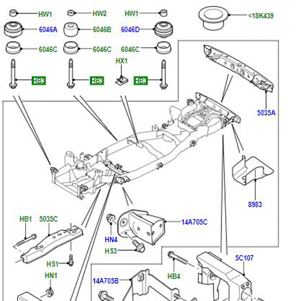 BOLT CHASSIS M13 X 104MM KYG500015