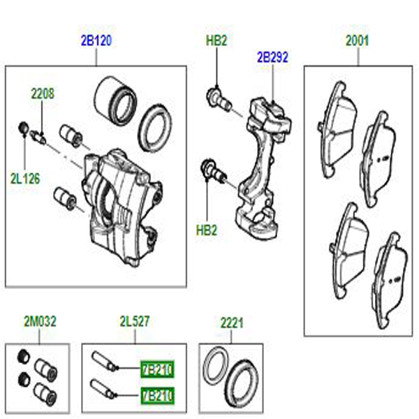 RETAINING PIN FRONT BRAKE CALIPER LR003977