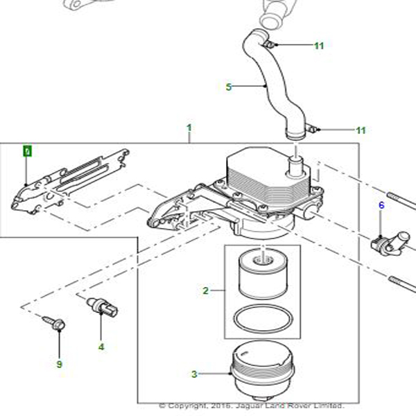 GASKET SEAL OIL COOLER LR004447