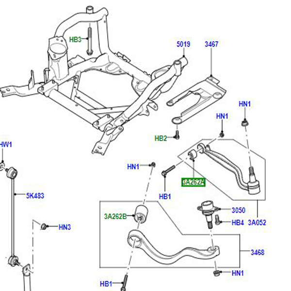 DOUILLE BRAS DE SUSPENSION AVANT RBX000070