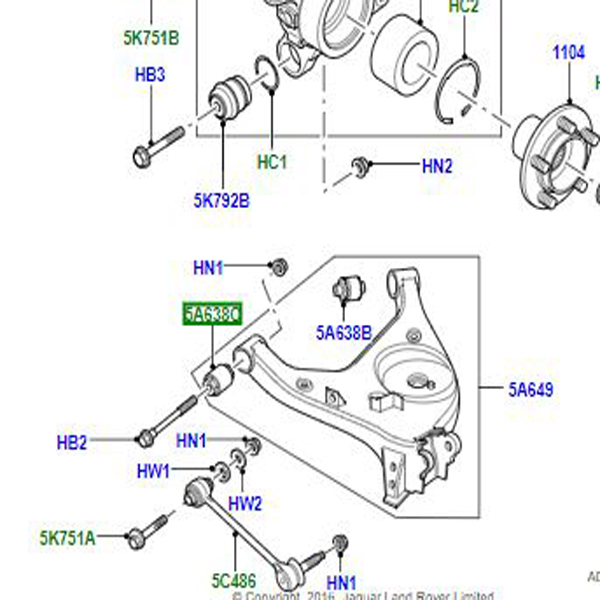 BUSH LOWER ARM FRONT RGX000060