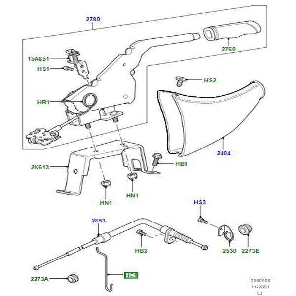 CLIP PARKING BRAKE CABLE SPU000030