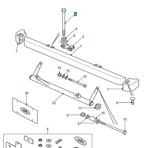 BOLT M10 X 110MM FRONT BUMPER VYG500040