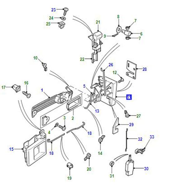 LATCH LEFT HAND REAR SIDE DOOR FQM100771