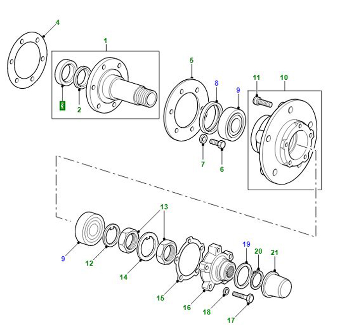 BUSH STUB AXLE FRC4319