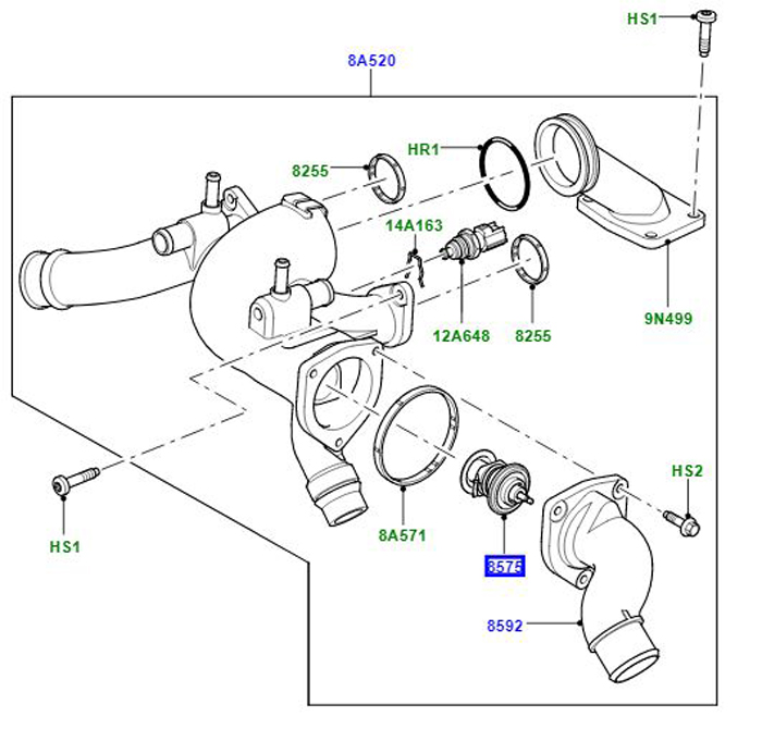 THERMOSTAT 42.L SUPERCHARGED LR005765