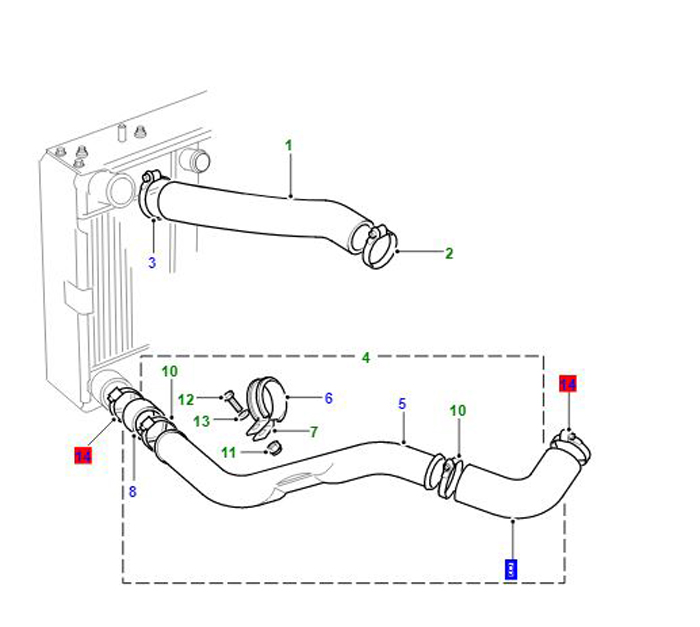 TUYAU TURBO TO PIPE TURBO DIESEL ET 300TDi PNH102082