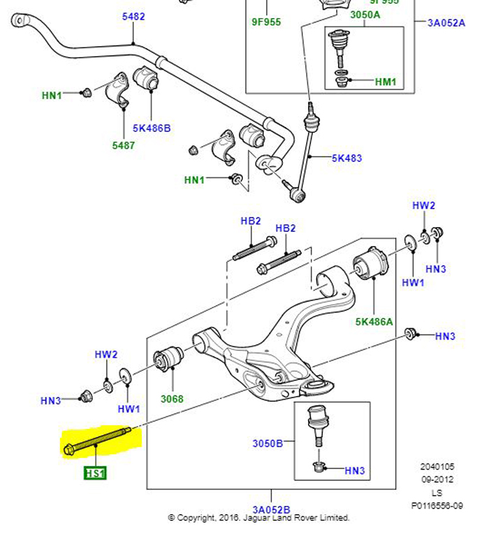 SCREW LOWER SUSPENSION ARMS RYG000440