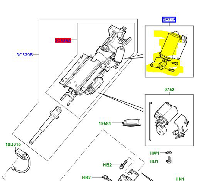 ACTUATOR TILT MOTOR FOR MEMORY COLUMNS QME500070