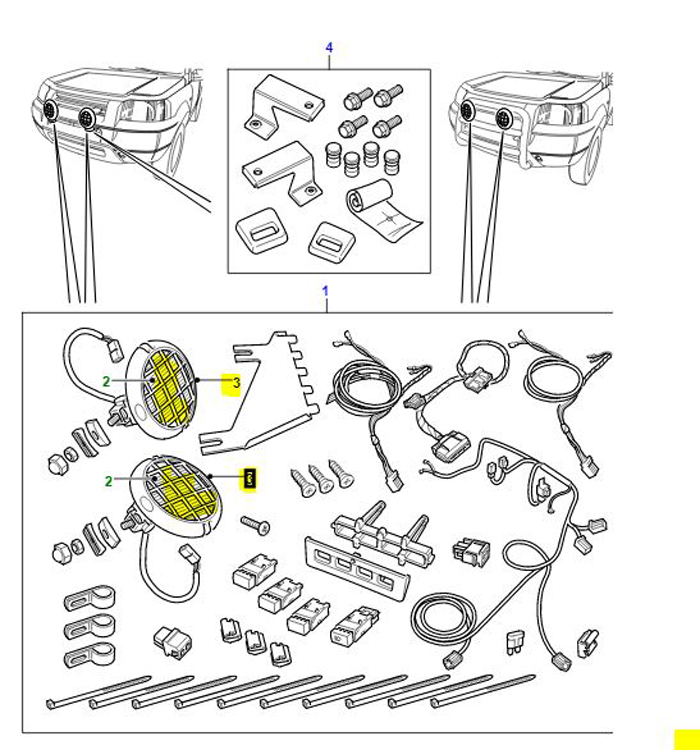 GRILLE DE PROTECTION POUR LES FEUX DE ROUTE STC7880