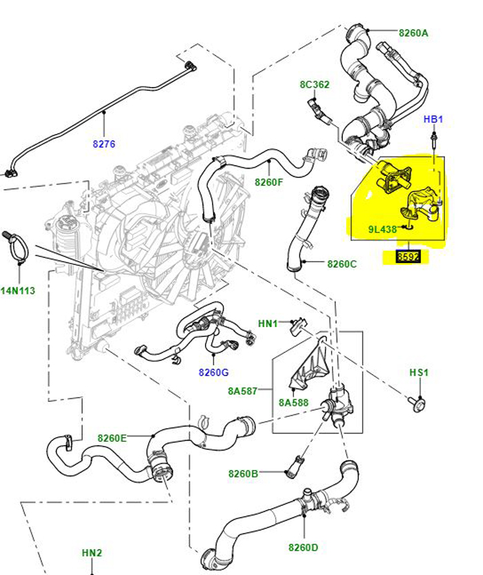 CONNECTEUR SORTIE EAU LR073372