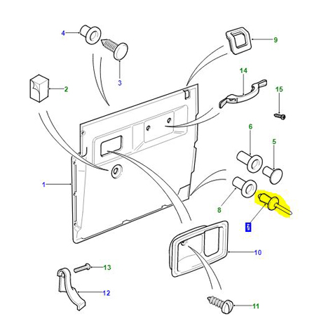 FASTENER – RIVET TYPE – FRONT TRIM – BLACK – DEF ALL MWC9918PMA