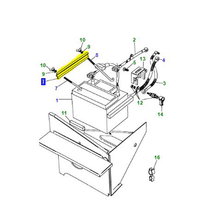 PINCE DE FIXATION DE LA BATTERIE AMR3679