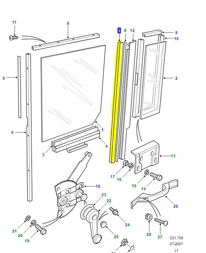 CHANNEL VERTICAL DRAIN 4MM GLASS MXC5834