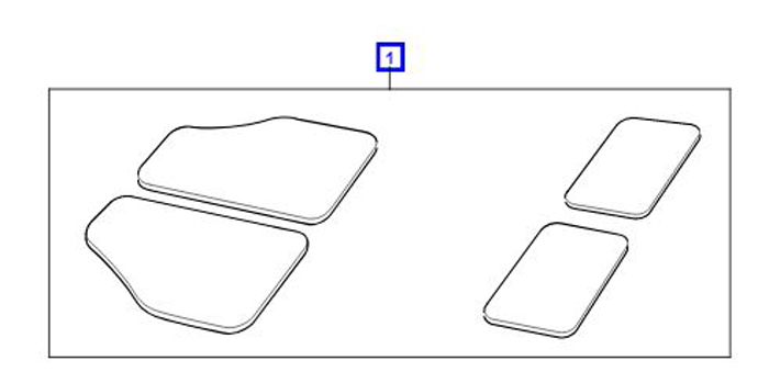 ENSEMBLE DE TAPIS 4 PIÈCES GRIS CENDRÉ V6 STC50403LNF