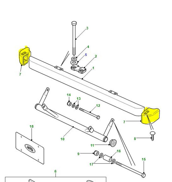 BUMPER END CAP LEFT HAND DISCOVERY MA> AWR2987PMD