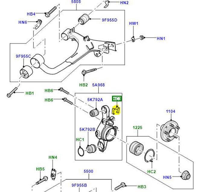 CLIP RETAINER PIN REAR DOOR RRC MA> ALR6946