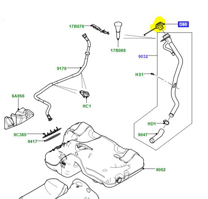 CAP FUEL TANK FILLER    LR138861