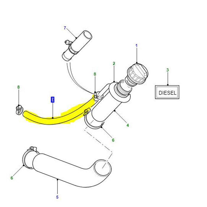 BREATHER HOSE CUT TO LENGTH ESR4290G