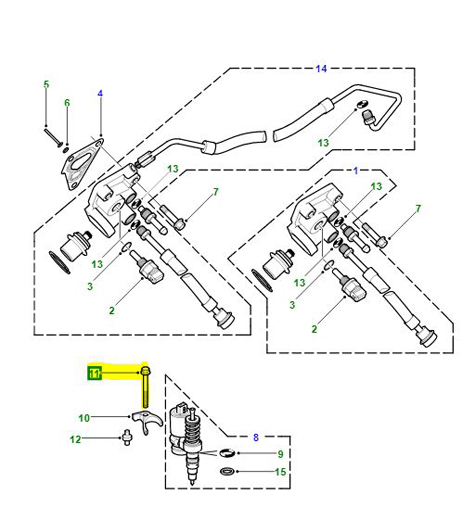 BOULON FIXATION INJECTEUR TD5 MBD100050