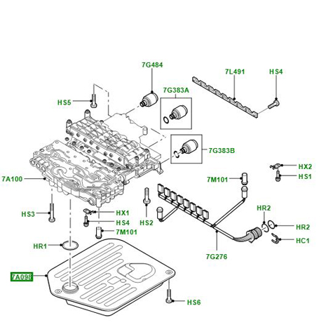 FILTRE A HUILE POUR TRANSMISSION 4.4 V8 LPW000030