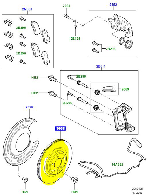 DISC REAR BRAKE LR033302