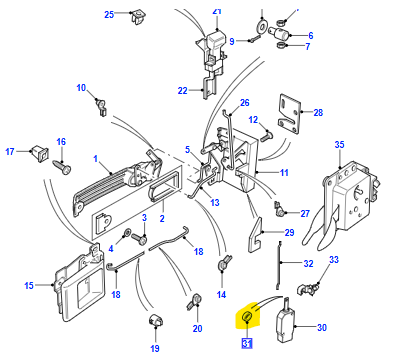 CLIP DOOR LATCH MECHANISM CWH000010