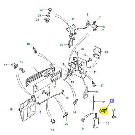 CLIP LINKAGE LATCH TO ACTUATOR IPN500250