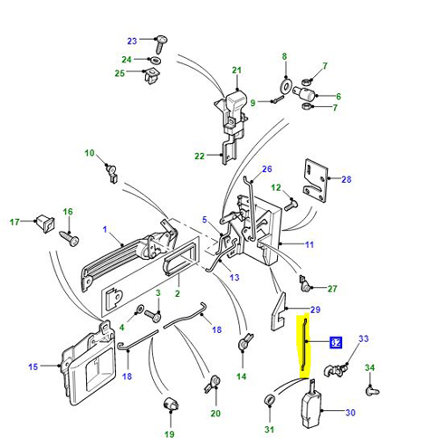 LINK ROD LATCH TO ACTUATOR FQK500030