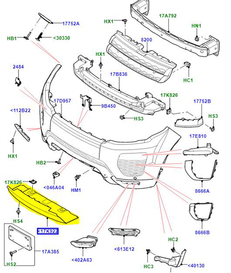 TOWING EYE COVER REAR BUMPER LR110344