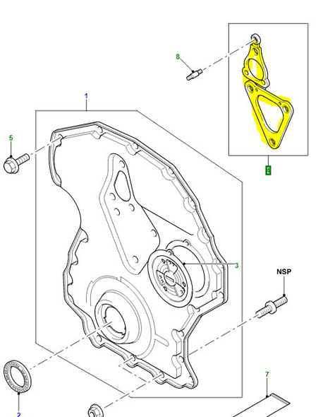 GASKET FRONT COVER LR004384