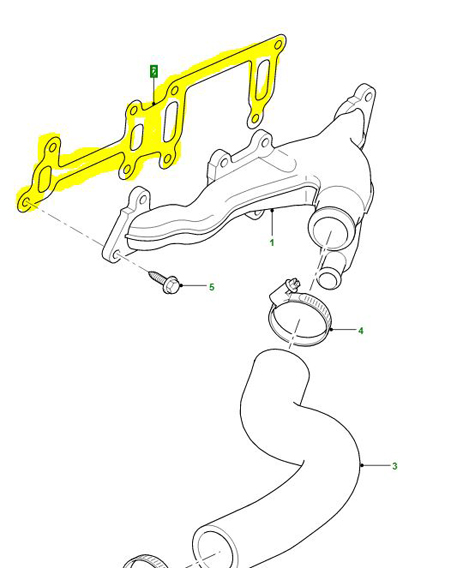 GASKET – WATER MANIFOLD PUMA ENGINES   LR004415