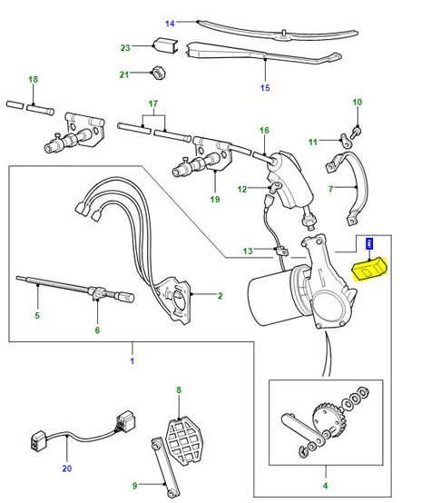 INTERRUPTEUR DE STATIONNEMENT MOTEUR D’ESSUIE-GLACE LR057182G