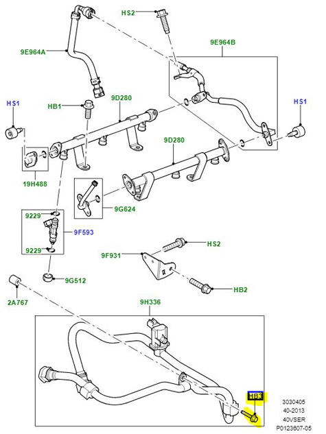 BOLT M5 X 35MM FLANGED HEAD INJECTOR PIPES FS105357