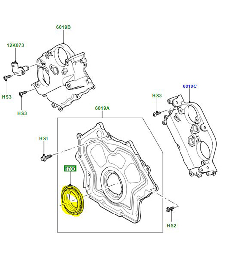 CRANKSHAFT OIL SEAL FRONT COVER LR010706