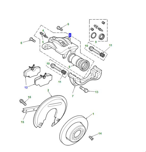 BRAKE CALIPER RIGHT HAND FRONT- P38 RANGE ROVER – DISCOVERY 2    STC1916