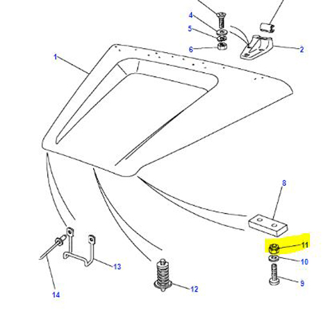 NUT M5 HIGH LEVEL STOP LAMP NY105041L