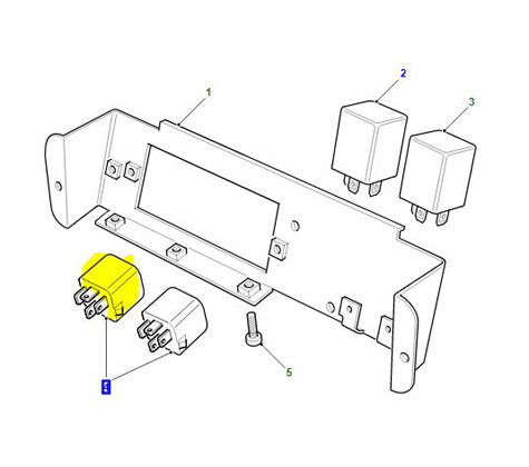 RELAY MULTI USE YELLOW UNDER SEAT TD5  YWB10027L